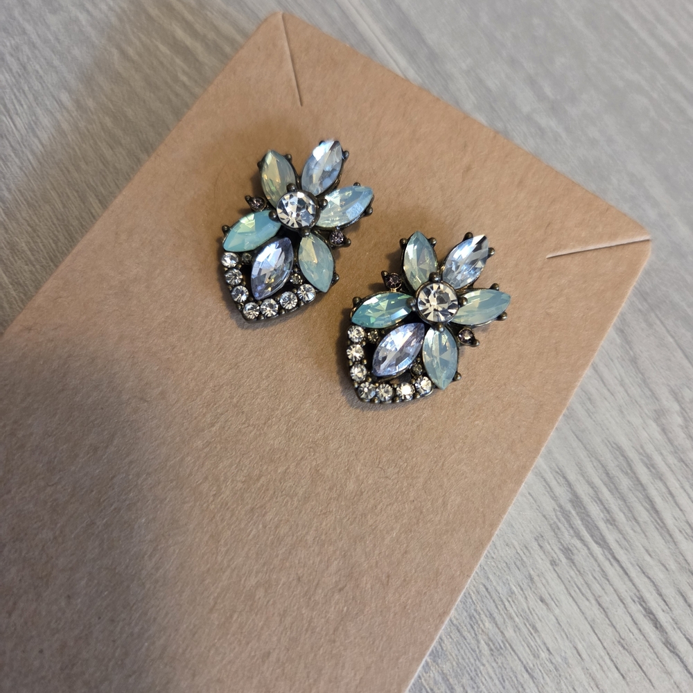 Sparkling Floral Crystal Earrings
